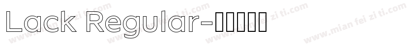 Lack Regular字体转换